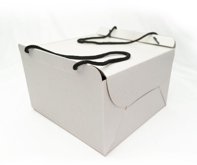 Plain Paper Rope Handle Cake Box, Size : Multisize