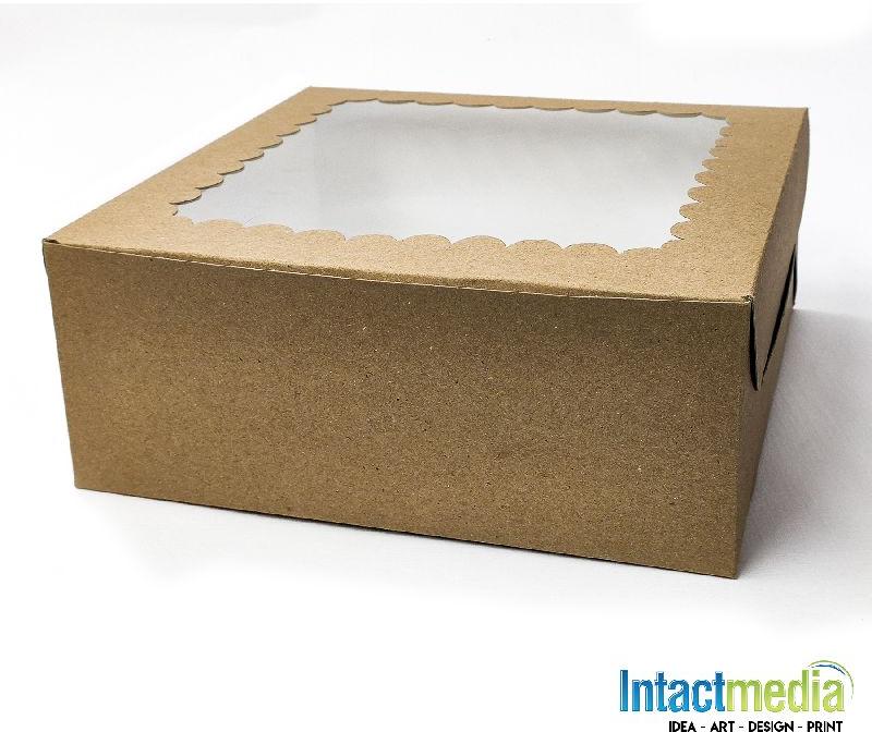 Plain Paper Window Cake Box, Feature : Disposable, Recyclable
