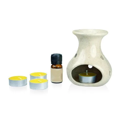 Ceramic Fragrance Vaporizer, for Interior Decor, Color Yellow at Rs