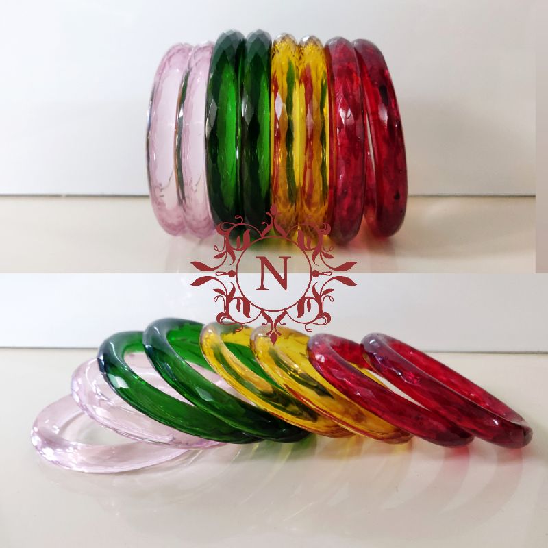 Polished Designer Glass Bangle, Feature : Fine Finished, Shiny Look