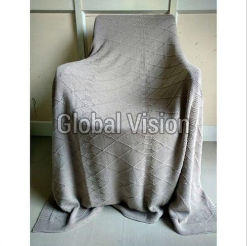 Cotton Alpaca Throw Blanket, Size : Standard
