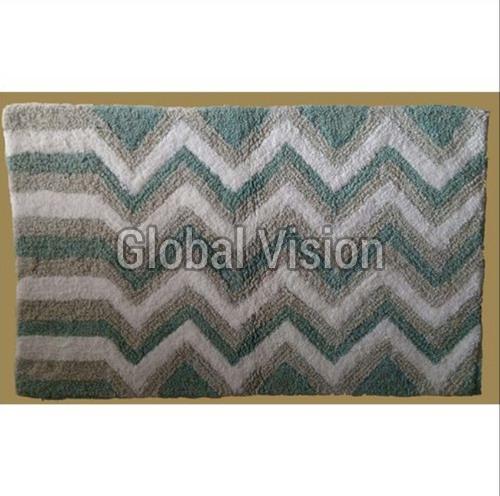 Cotton Striped Bath Mat, Size : Standard