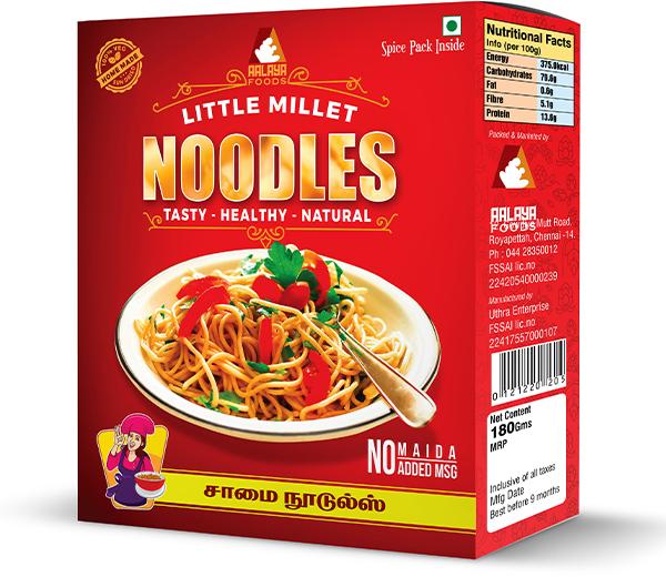 Aalaya Foods Little Millet Noodles, Shelf Life : 1year