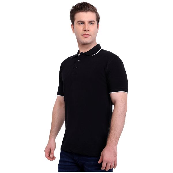 Half Sleeves Groove -100% Cotton Plain Polo T-shirts, Packaging Type ...