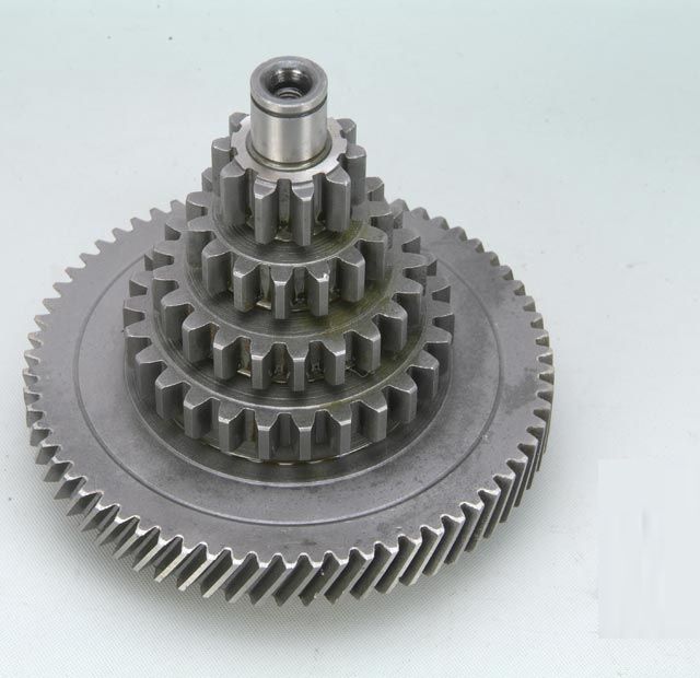Round Polished Metal Piaggio Ape Cluster Gears