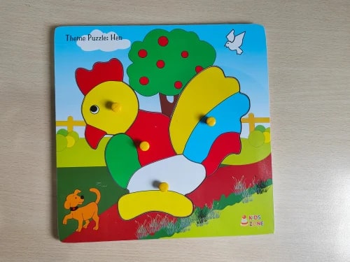 Polished Wooden Hen Puzzle, Color : Multicolor