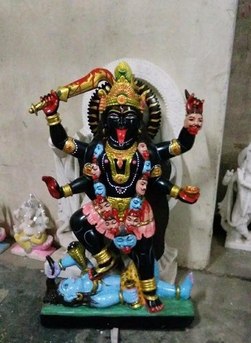 Polished Black Marble Mahakali Statue, for Dust Resistance, Shiny, Pattern : Carved
