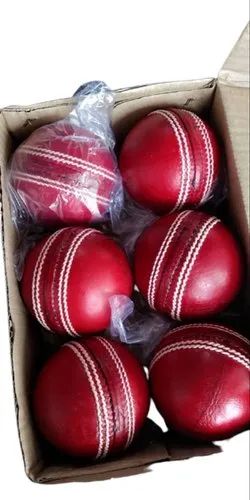 174gm Red Leather Cricket Ball, Size : Standard