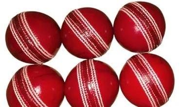 175gm Round Red Cricket Leather Ball, Size : Standard