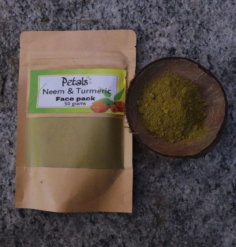 Petals Neem & Turmeric Face Pack, Feature : Fighting Acne, Fresh Feeling, Gives Glowing Skin, Nice Aroma