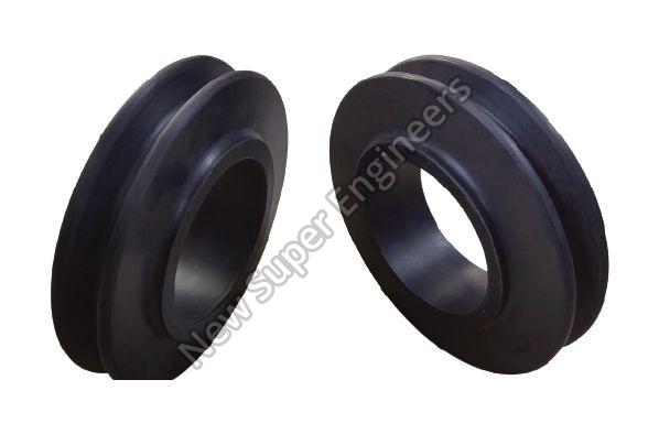 Round Polished Nitrile Rubber Boomer Pulley Hose Drum, Color : Black