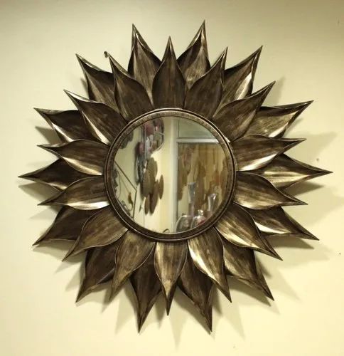 Iron 77cm Decorative Wall Mirror, for Home