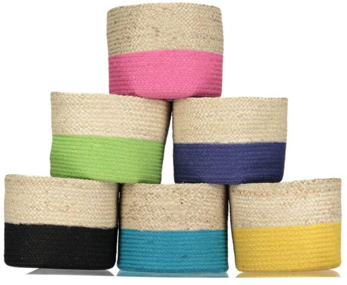 Rectangle Jute Storage Baskets, for Home, Feature : Re-usability