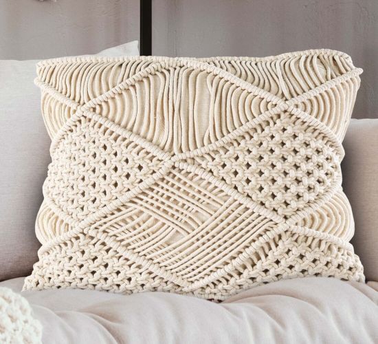 macrame cushion cover