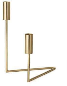 Brass Plated AF05053 Iron Candle Holder, for Dust Resistance, Shiny, Non Breakable, Good Quality, Long Life