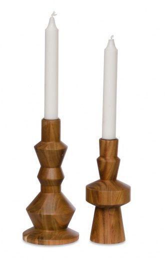 AF05072 Mango Wood Candle Holder, for Dust Resistance, Shiny, Non Breakable, Packaging Type : Thermocol Box