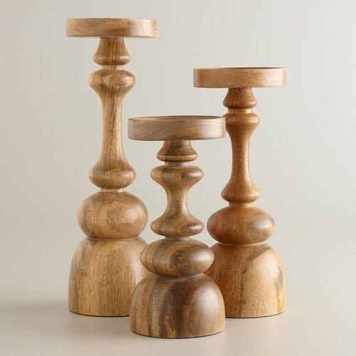 AF05073 Mango Wood Candle Holder, for Dust Resistance, Shiny, Non Breakable, Good Quality, Packaging Type : Thermocol Box