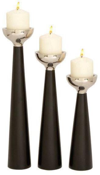 Iron & Steel Candle Holder, for Garden, Home, Office, Pattern : Plain