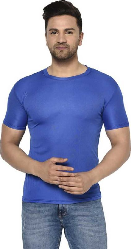 Dzee Plain Polyester Mens Sports T-shirt, Size : XL