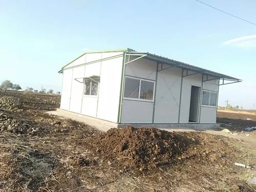Rectangular Polished Prefabricated Mild Steel House, for Construction, Size : Standard