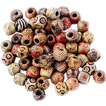 Wooden Beads, for Garments Decoration, Jewelry, Pattern : Printed