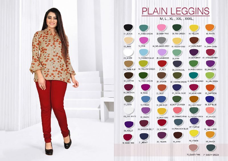 Chuidar Cotton Plain Leggings, Gender : Ladies