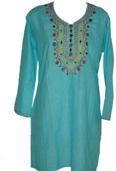 Cotton Ladies Embroidered Kurti, Occasion : Party Wear, Festive Wear
