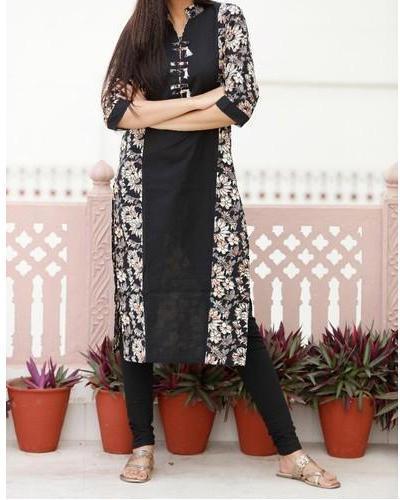 Cotton Printed Ladies Party Wear Kurti, Size : M, XL, XXL