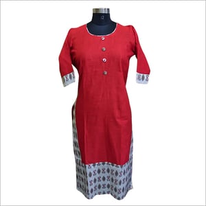 Cotton Printed Ladies Round Neck Kurti, Occasion : Casual Wear, Formal Wear