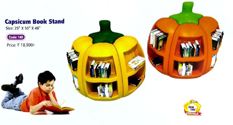 Plastic Polished Capsicum Book Stand, for Play School