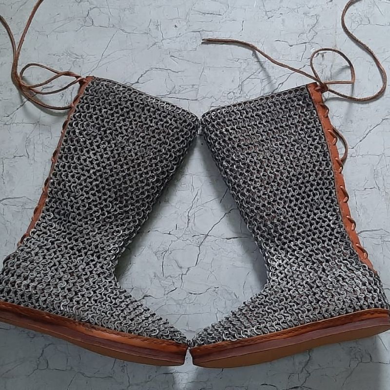 Leather Chainmail Shoes