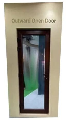 UPVC Outward Openable Door, Frame Color : Brown