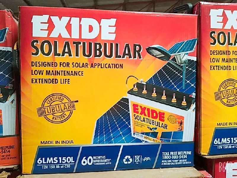 exide 6lms 150l solar tubular battery