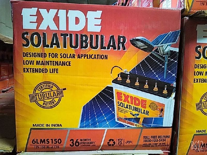 6lms 150ah exide solar tubular battery, for Home Use, Industrial Use, Certification : ISI Certified