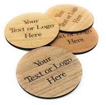 Non Polished Engraved Wooden Tea Coaster, for Hotel Use, Restaurant Use, Tableware, Size : 7x7cm, 8x8cm