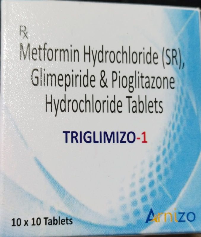 Metformin Hydrochloride (SR), Glimepiride and Pioglitazone Hydrohloride Tablets