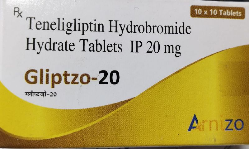 Gliptzo Teneligliptin Hydrobromide Hydrate Tablets, for Hospital. Clinic, Type Of Medicines : Allopathic