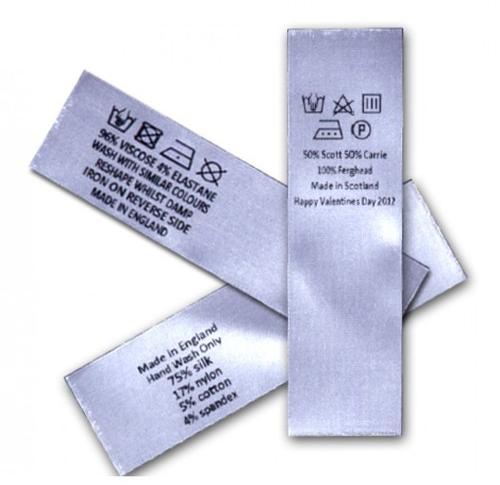 Laser Cutting Satin Labels, for Garment Industry, Packaging Type : Roll