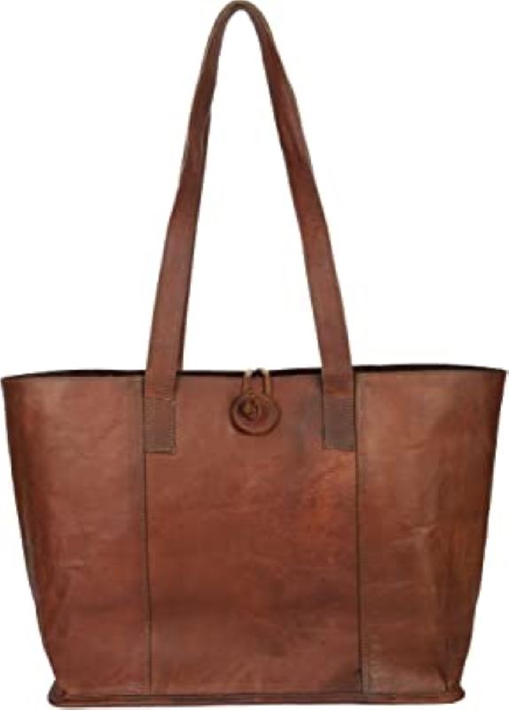 Vintage Leather Tote Bag, Size 15″ x 11″ x 4 (LxHxW), Technics