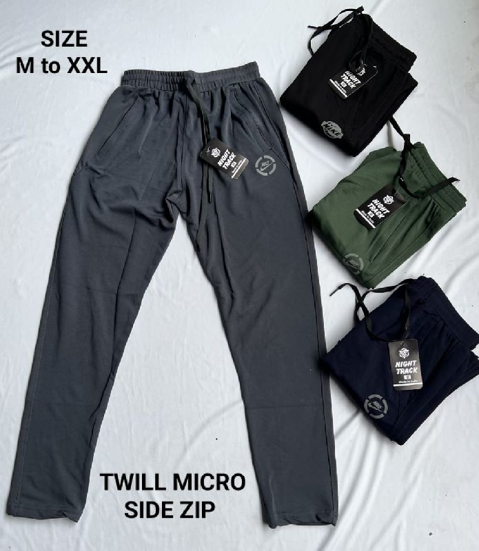 TWILL MICRO FABRIC TRACK PANT, Feature : Anti Wrinkle, Attractive Design, Easily Washable, Elegant Look