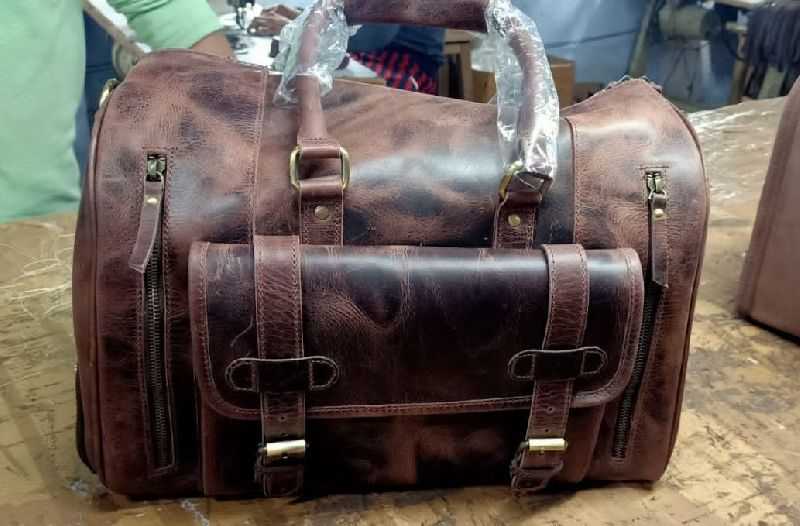 Round Leather Duffel Bags