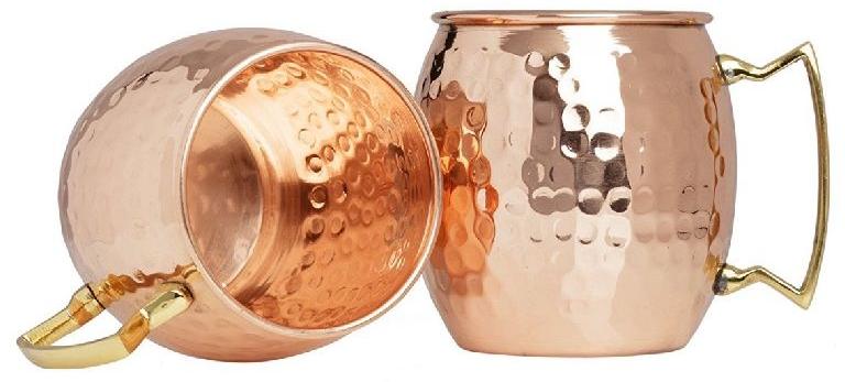 Polished Plain Brass Mugs, for Beer Consumption