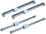 Pneumatic Polished Stainless Steel Magnetically Coupled Rodless Cylinder