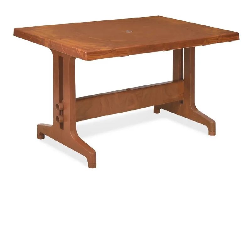 Plastic Nilkamal Dining Table, Shape Rectangle, Color Brown at Rs