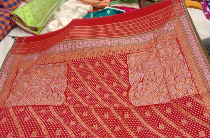 Pure Katan Konia Sarees, for Anti-Wrinkle, Shrink-Resistant, Pattern : Printed