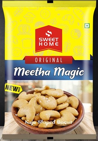 Sweet Home Meetha Magic Biscuit, Packaging Type : Paper Box, Plastic Box, Plastic Packet