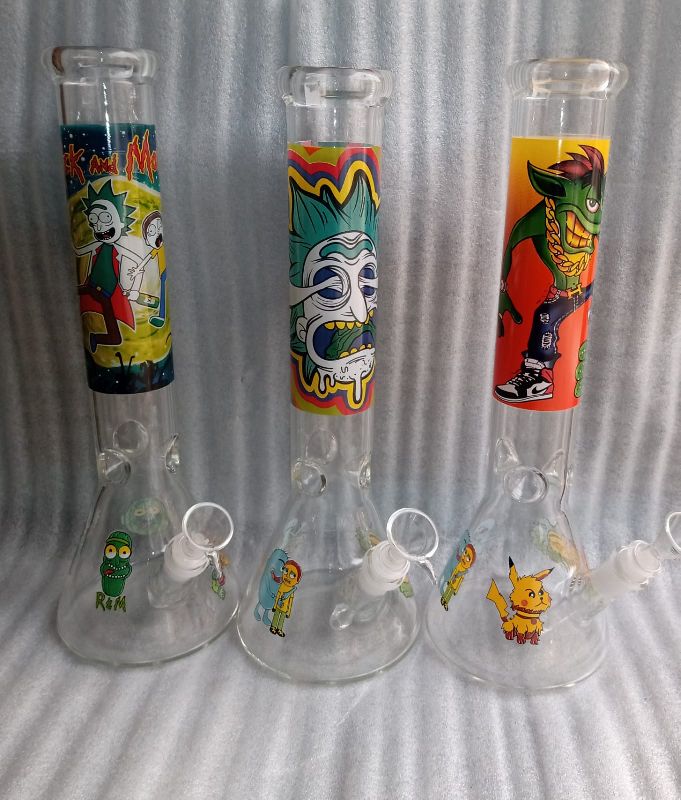 Glass Rick Morty Conical Bong