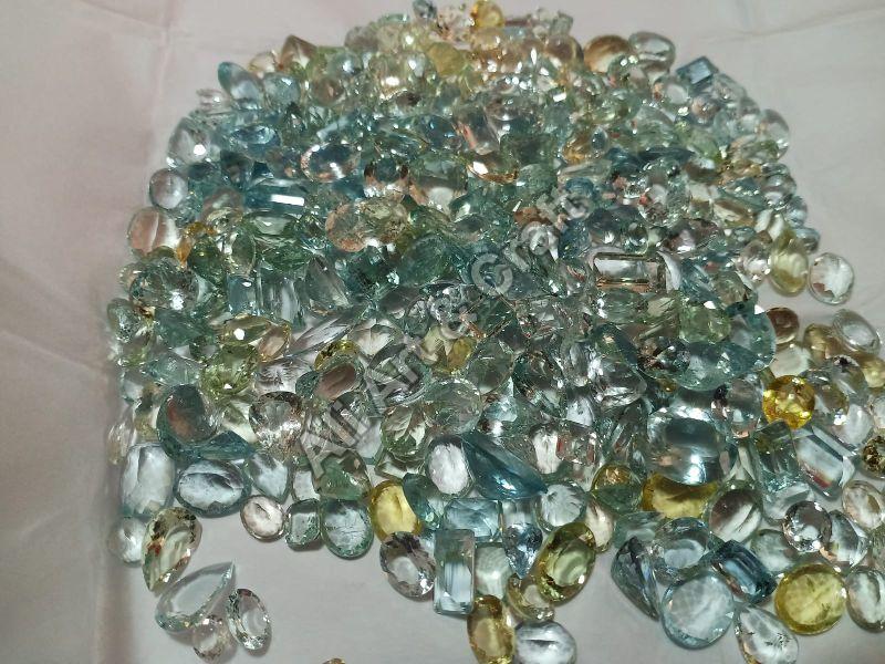 Polished Aquamarine Faceted Gemstone, for Jewellery, Feature : Anti Corrosive, Colorful Pattern, Durable