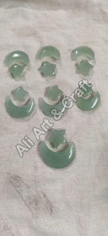Polished Jade Star Moon Gemstone, for Jewellery, Feature : Anti Corrosive, Colorful Pattern, Durable