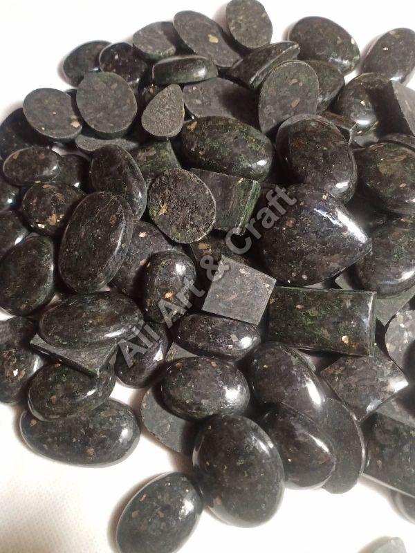 Polished Nuummite Cabochon Gemstone, for Jewellery, Feature : Colorful Pattern, Durable, Fadeless